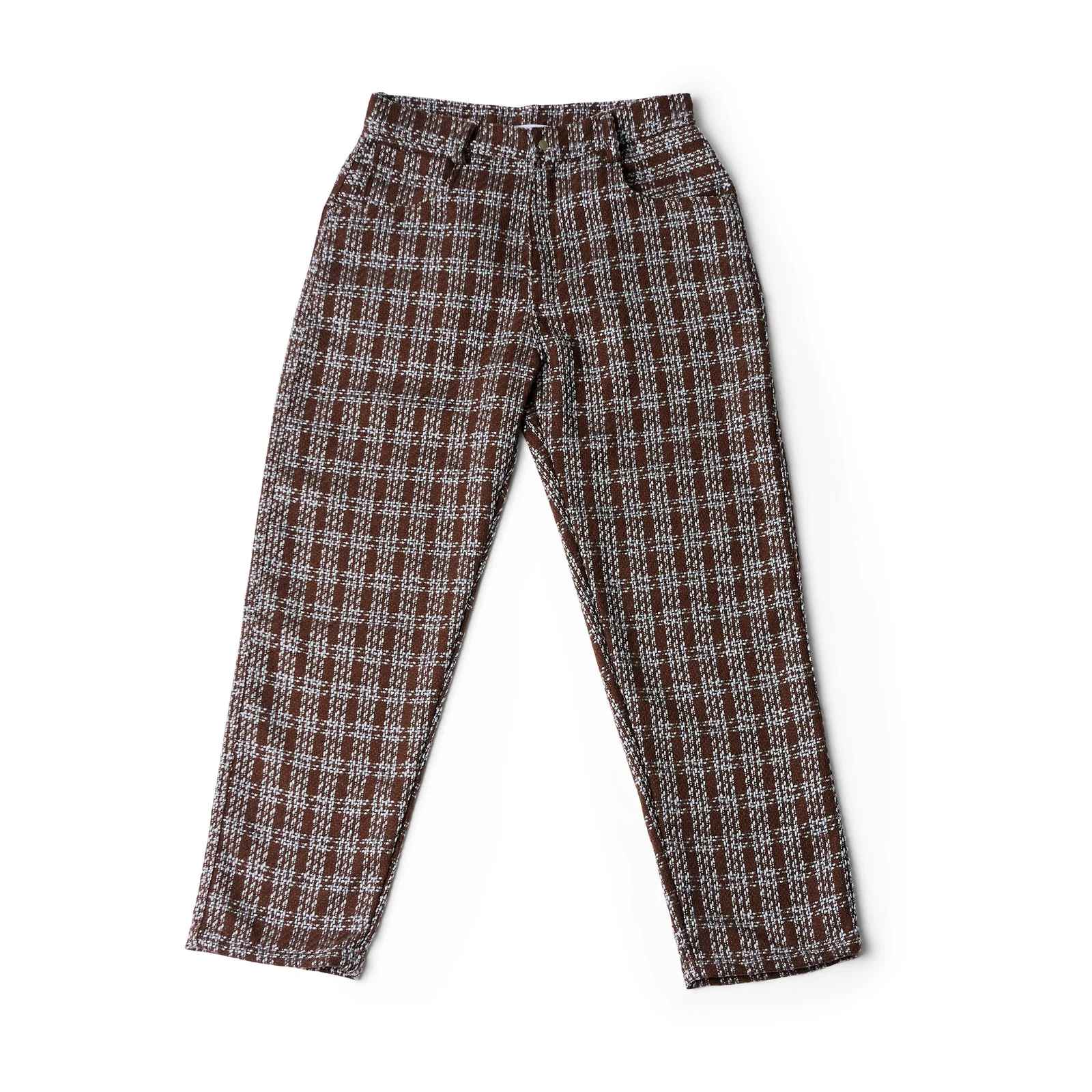 Brown & Aquamarine Pants
